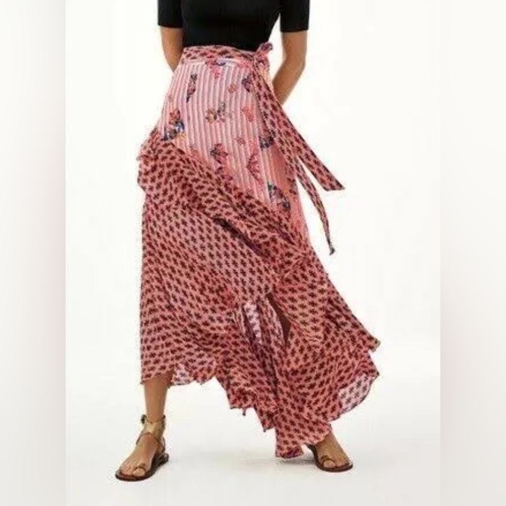 Anthropologie Bhanuni By Jyoti Casablanca Hi Low Women’s Maxi Skirt Size 4
